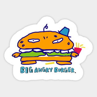 Big Angry Burger Sticker